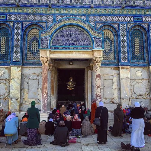 Friday prayers in Dome of the Rock, Qobat Al Sakhra Mosqu