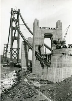 پل گلدن گیت در دست ساخت حدوداً در سال 1936. لنگرگاه جنوبی
