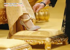 کفش عروس پادشاه برونئی که تمامأ مزین به الماس بود...