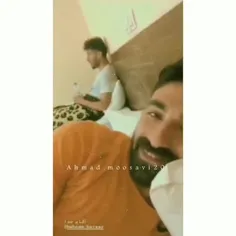 استعداد داره بچه 😂😂😂 فقط خنده های احمد 😂💙