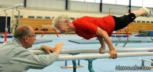 مادربزرگ 85 ساله پیرترین ژیمناست دنیا
