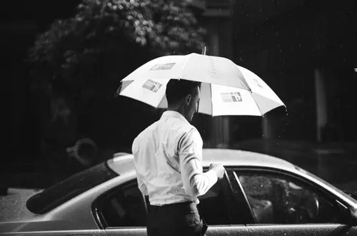 باران چتر زیبا هنر عکاسی