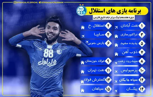 برنامه بازی های استقلالمون💙 💙 🌟 👑 🌟 💙 💙