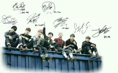 امضای اعضای BTS #KPOP #BTS #KOREA