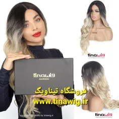 کلاه گیس زنانه آمبره مشکی و بلوند تیناویگ 