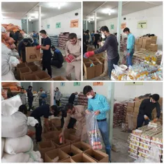 آماده سازی و ارسال بسته های غذایی به مناطق زلزله زده آذرب