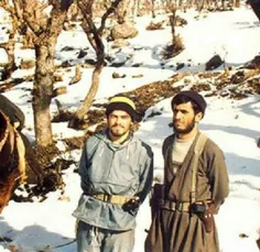 تصویردکتراحمدی نژاد درمناطق عملیاتی کردستان سال ۱۳۶۵