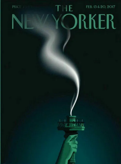 طرح جلد شماره جدید مجله نیویورکر