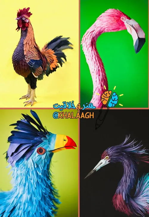 پرنده های کاغذی اثر هنرمند کلمبیایی، دیانا بلترن هررا ، ع