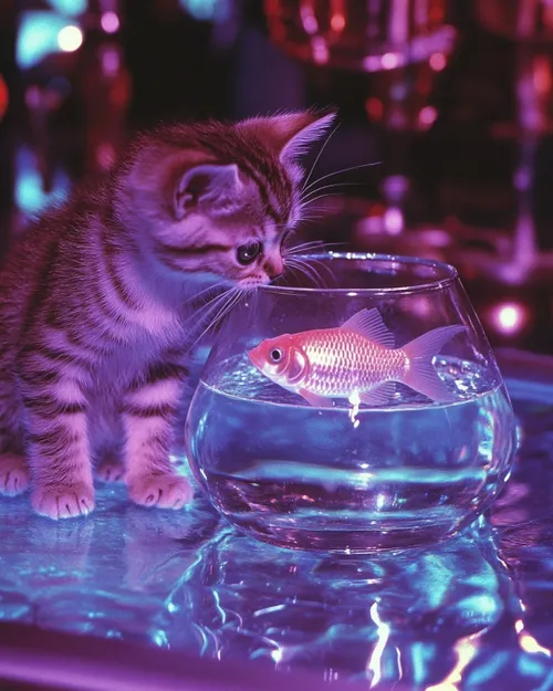 cat and fish