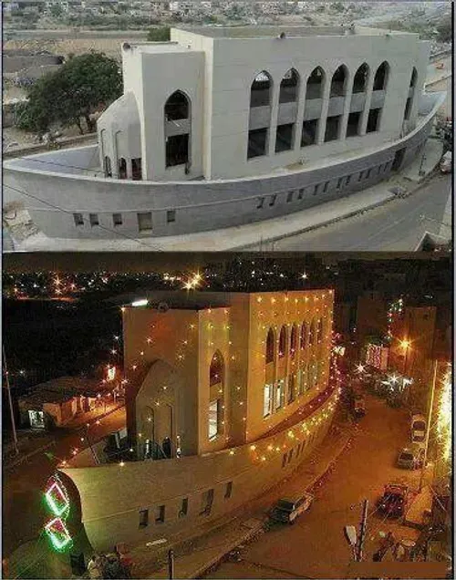 مسجد بسیار زیبا به شکل کشتی حضرت نوح در پاکستان