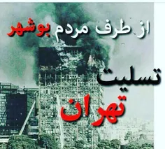 از طرف مردم بوشهر به تهران و خانواده های آتشنشان تسلیت. م