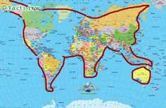 نقشه جهان مانند گربه‌ای ست که با استرالیا بازی می‌کند!!