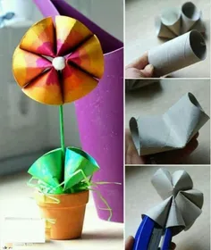 گلسازی با رول دستمال کاغذی