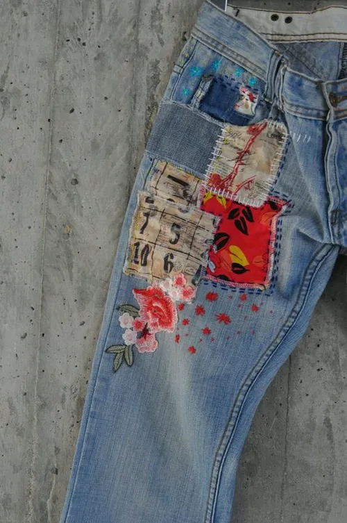 ایده های خلاقانه برای تعمیر شلوار جین پاره هنر خلاقیت باز