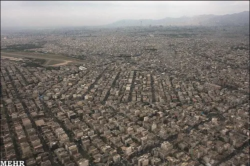 عکس هوایی از تهران