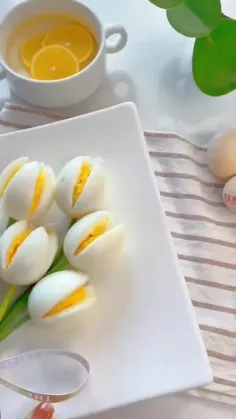 تخم مرغ آبپز رو اینجوری تزئین کن😊