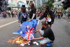 📸 تظاهرات مردم  در #استرالیا علیه #ملکه الیزابت دوم و #اس