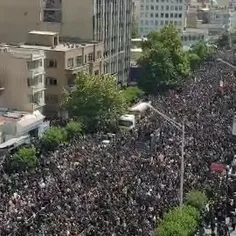 هم‌اکنون/ گوشه‌ای از سیل جمعیت مردم در تهران