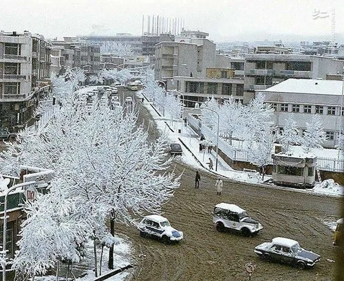 برف در تهران قدیم .