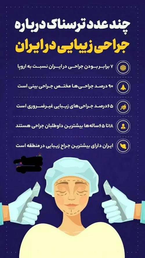 ایران دارای بیشترین عمل جراحی زیبایی در منطقه | جراحی زیب