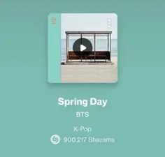 آهنگ "Spring Day" توسط بی‌تی‌اس از 900 هزار شزم عبور کرد!