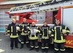 تسلیت آتش نشانی ویلیش آلمان به احترام آتش نشان فداکار تهر