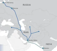 مسیر جایگزین ارتباطی بین ایران و روسیه در صورت جنگ در منط
