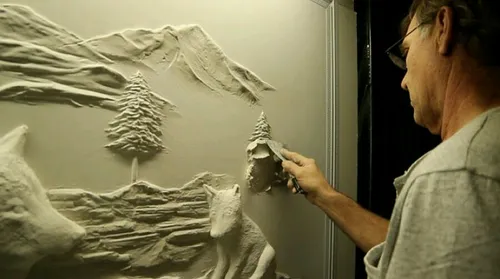 خلق مجسمه های دیواری با گچ