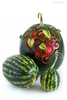 هنر نمایی روی هندوانه