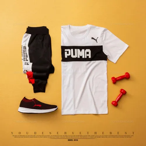 ست تیشرت و شلوار مردانه Puma مدل 10114