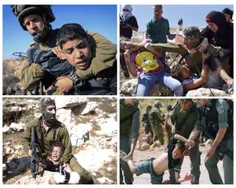 ‏صحنه‌هایی از مسابقات کشتی سربازان اسراییل با کودکان فلسط