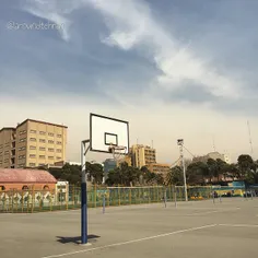 The yard and the courts at the old #Alborz high school | 