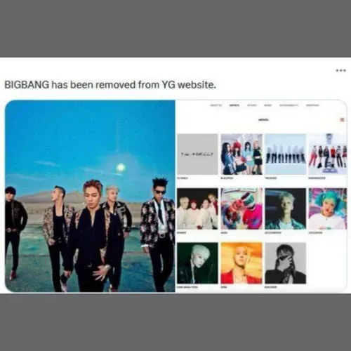 اخیرا کمپانی YG پروفایل گروه BIGBANG رو از سایت اش حذف کر
