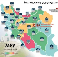 🔴 #استان‌_های_ایران چند #امام‌_زاده دارند؟ #اجتماعی 