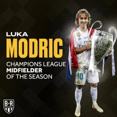 لوکا مودریچ بهترین هافبک فصل گذشته لیگ قهرمانان شد 💪 💙 