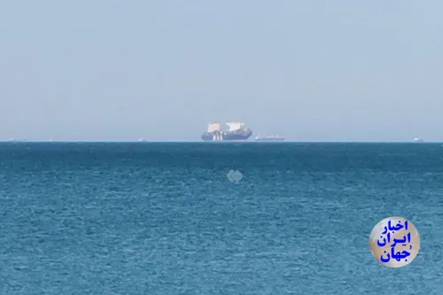📷 تصویری از کشتی غول پیکر اسرائیلی در حوالی بندرگاه بندرع
