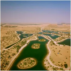 دریاچه مصنوعی القدره در نزدیکی دبی با وسعت بیش از 10 هکتا