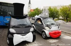 طرح های جالب روی ماشین عروس