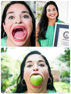 سامانتا رامسدل این خانوم امریکایی ۳۱ ساله گشاد ترین دهان 