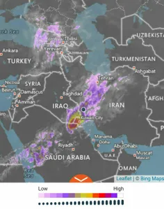 #فوری تصویر ماهواره‌ای از توده هوای بارشی که به سمت خوزست