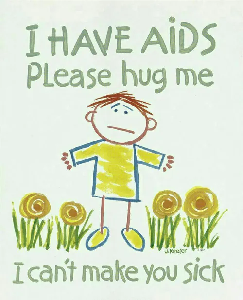 من ایدز دارم،لطفاً بغلم کنین!