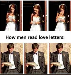 نامه عاشقونه خوندن مردها و زنها