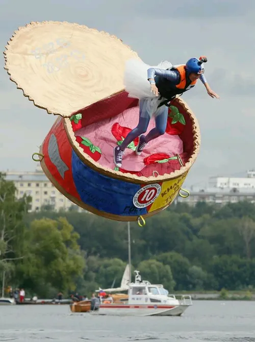 مسابقه پرواز با ماشین های پرنده دست ساز در مسکو