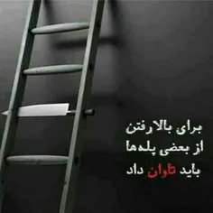 برای بالا رفتن از بعضی پله ها باید تاوان داد ...