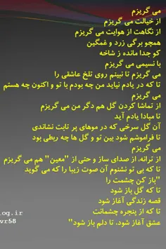 می گریزم از خیالت ....