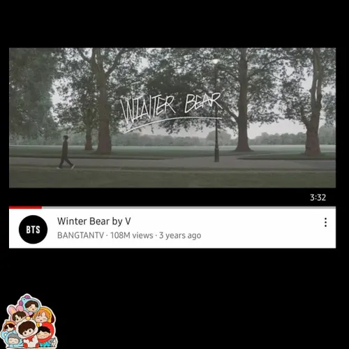 موزیک ویدیو 'Winter Bear' به بیش از 108M بازدید در یوتیوب