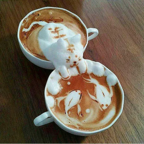 تزئین خلاقانه قهوه