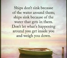 کشتی ها به خاطر آب اطرافشان غرق نمیشوند