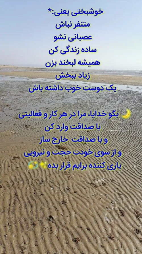 خوشبختی یعنی:*